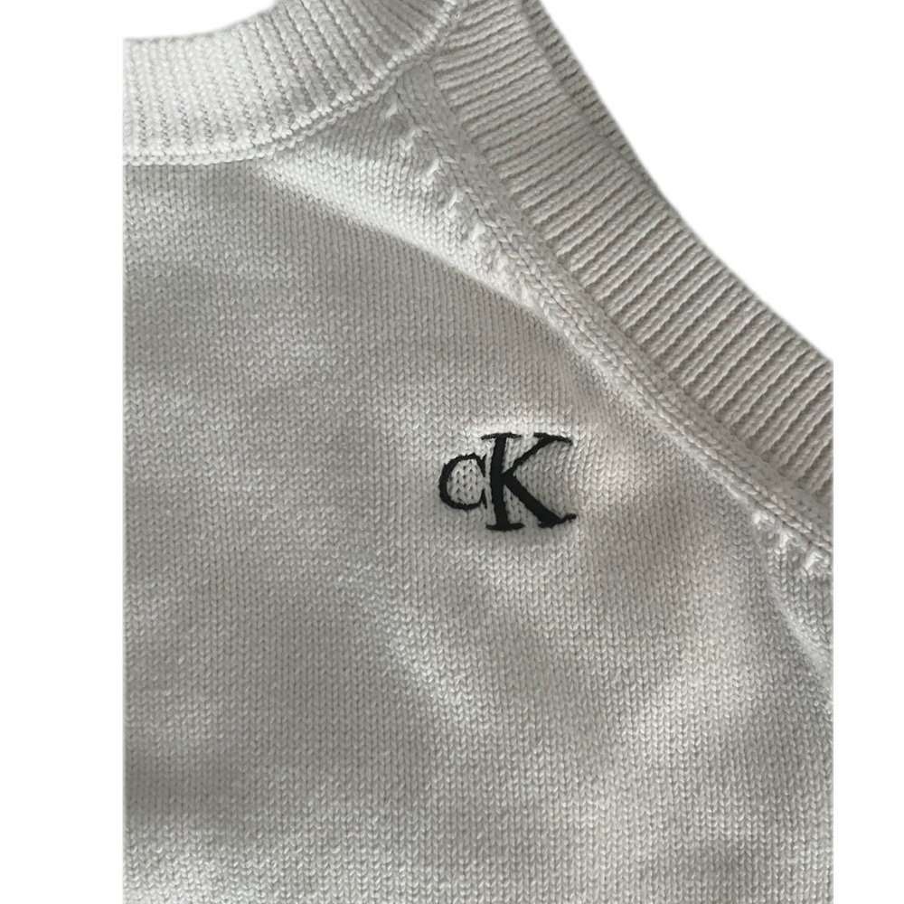 Calvin Klein White Sleeveless Knit Tank Top - Picture 3 of 5